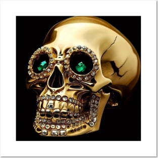 Golden Skull . Posters and Art